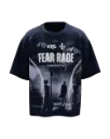 Fear Navy Blue Boxy Oversized Tshirt