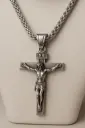 INRI Cross Pendant – Unisex Steel Chain with Jesus Figure