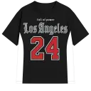 "Men's Black Los Angeles 24 Printed Cotton Blend T-Shirt"