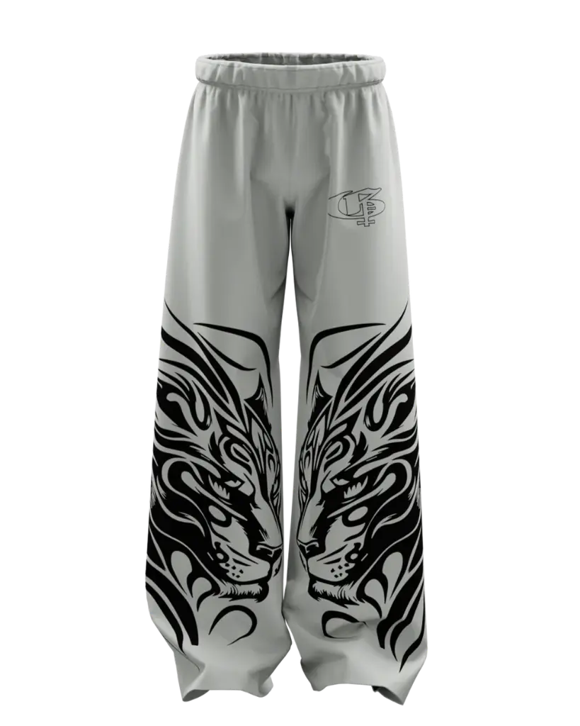 Shiro Unisex Grey Straight Fit Baggy Pants