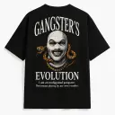 Sky Magic Men Black Cotton Boxy Back Printed T-shirt