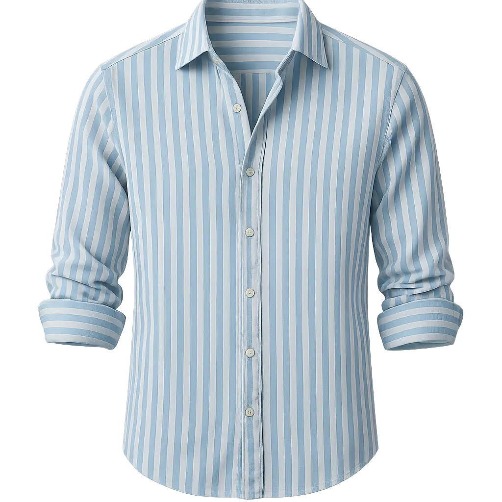 U-TURN Men's Cotton Casual Striped Printed Shirt