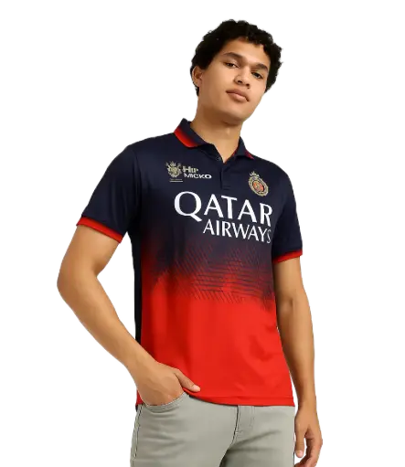 "RCB 2025 Official Cricket Jersey – Virat 18 Team Edition for Men & Women"