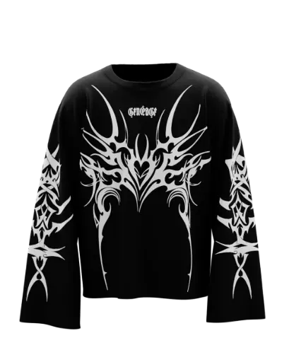Lunar Black Full Sleeve T Shirt