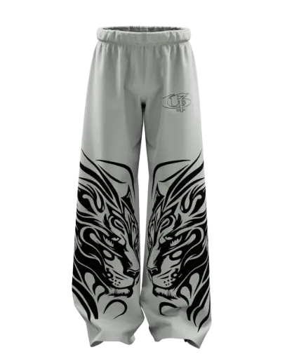 Shiro Unisex Grey Straight Fit Baggy Pants