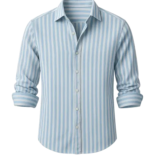 U-TURN Men's Cotton Casual Striped Printed Shirt